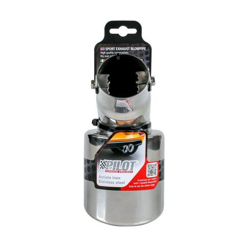 Ornament toba esapament curbat TS-21 din otel inoxidabil lustruit racordare Ø30-45mm